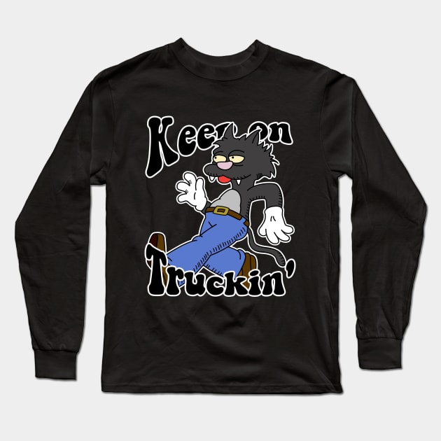 A Typical 70s Cat Long Sleeve T-Shirt by Breakpoint